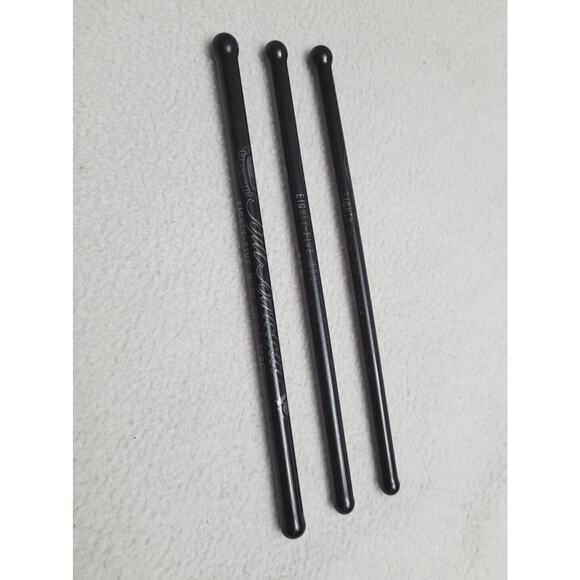 Lot 3 Hand Blown Glass Black Swizzle Sticks Stirrers Barware Liquor Bertolotti - Picture 1 of 6